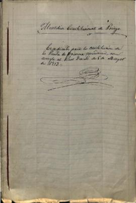 Expediente de constitución de la Junta de Primera Enseñanza