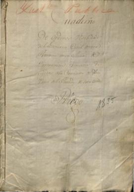 Cuaderno de &oacute;rdenes recibidas del Gobierno Civil