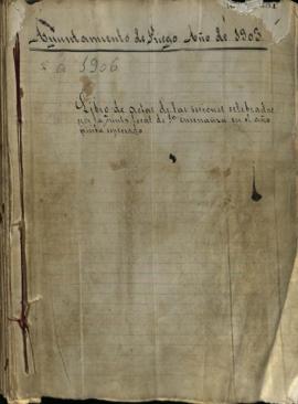 Libro de actas de la Junta local de Primera ense&ntilde;anza